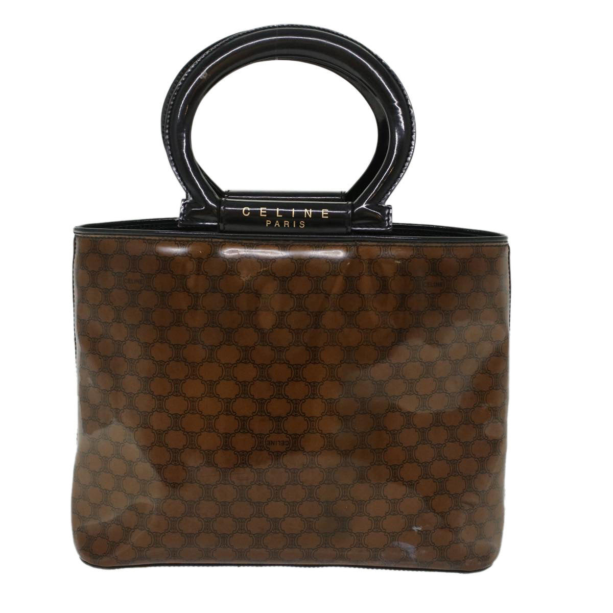 Luxury CELINE Macadam Canvas Hand Bag Brown ep989