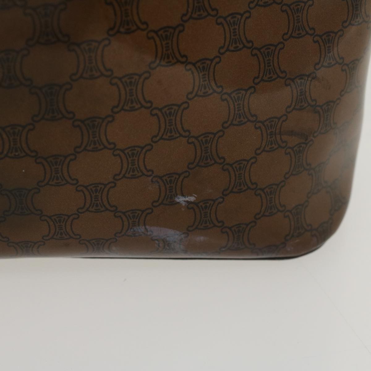 Luxury CELINE Macadam Canvas Hand Bag Brown ep989