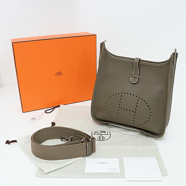 HERMES Shoulder Bag Taurillon Clemence Etope Evelyn 3 PM
