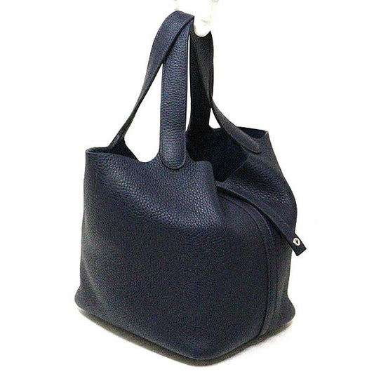 HERMES Handbag Taurillon Clemence Bruny Pico Tan Lock MM