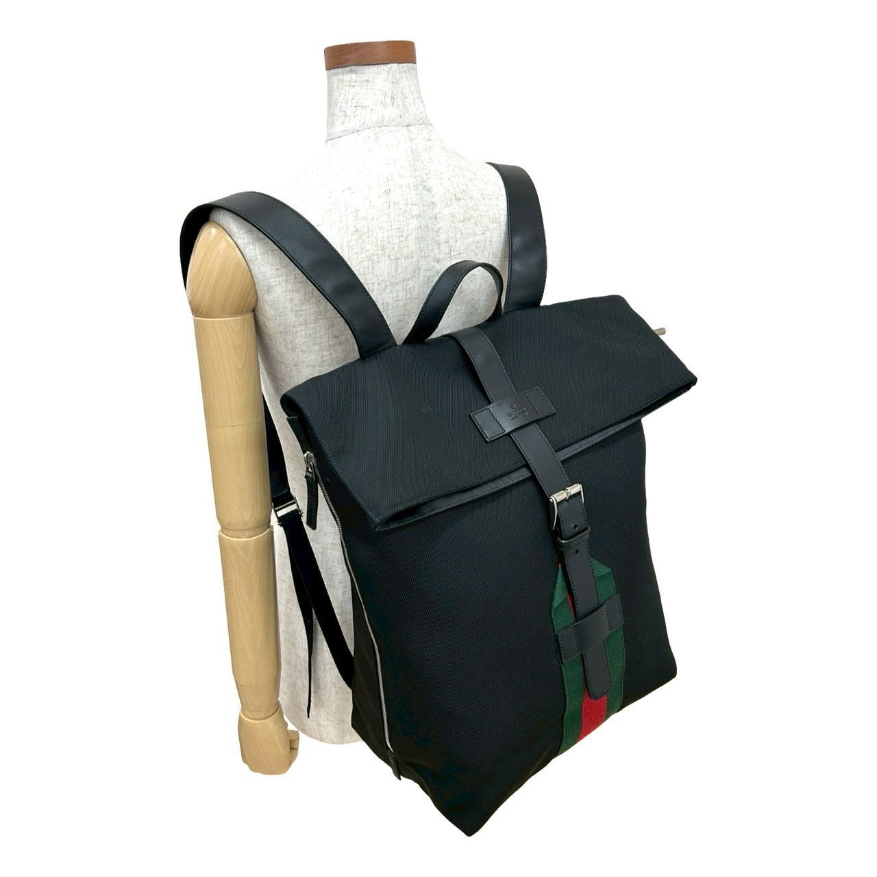 Gucci Leather Canvas Backpack