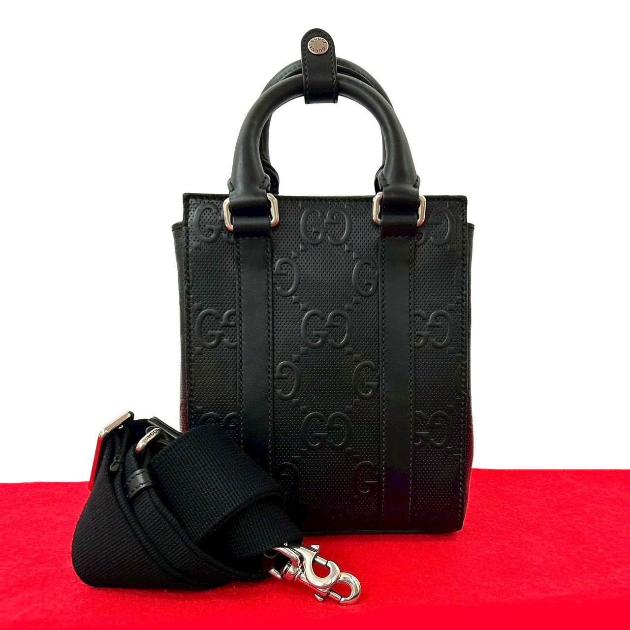 Gucci GG Embossed Leather 2way Handbag