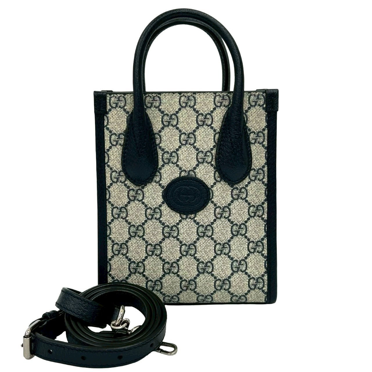 Gucci Interlocking G GG Supreme Leather 2way Bag
