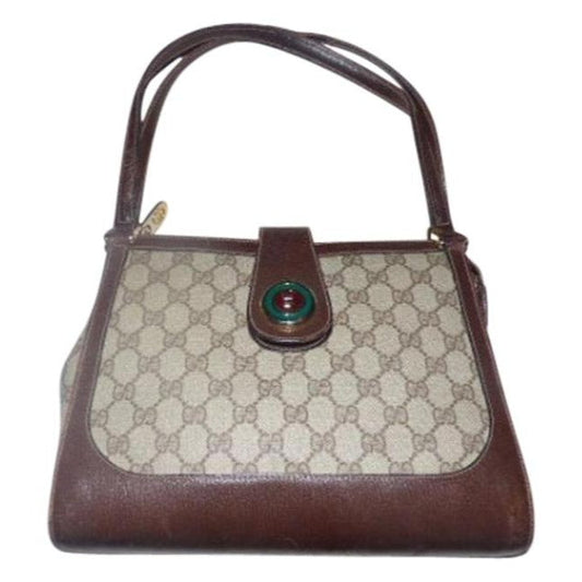 Gucci Leather Canvas Tote