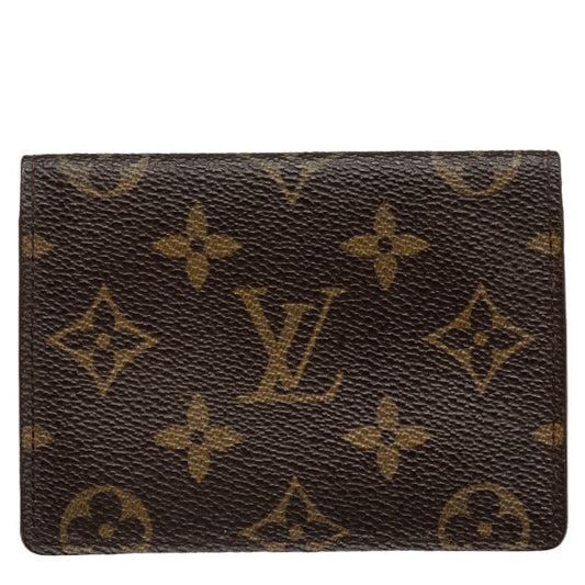 Louis Vuitton Monogram Porte 2 Jaeger Le Coultre Vertical Passcase M60533 Brown PVC Leather Louis Vuitton