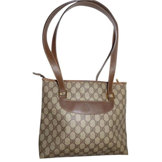 Gucci Leather Canvas Tote