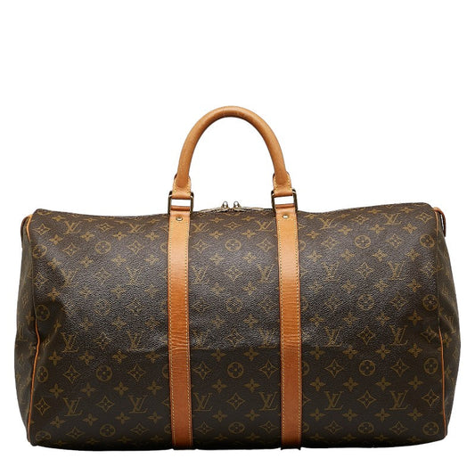 Louis Vuitton Monogram Keiphorus 50 Boston Bag Shoulder Bag 2WAY M41426 Brown PVC Leather Louis Vuitton