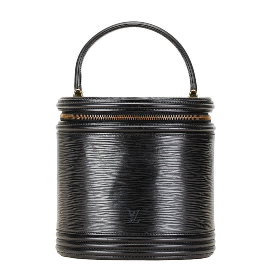 Louis Vuitton Noir Leather Handbag Vanity Bag