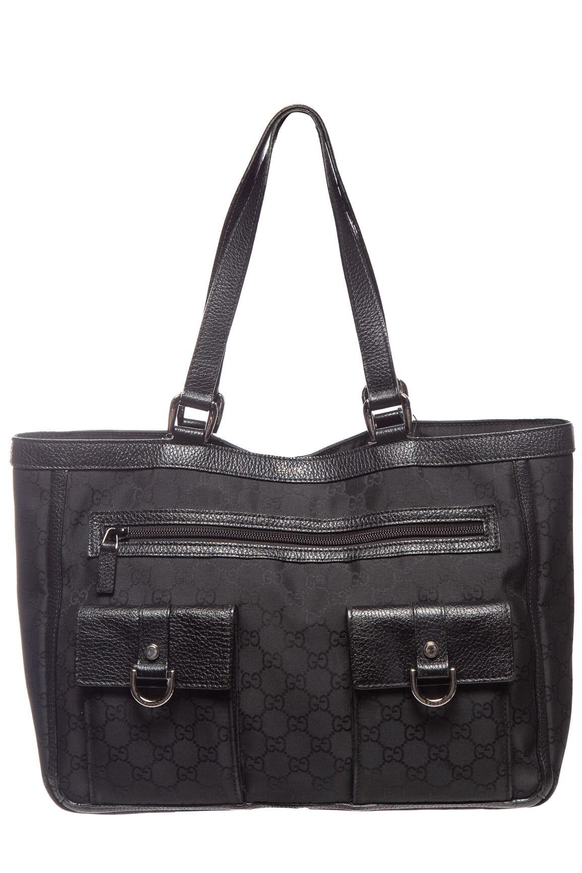 Gucci Black Canvas Mongram Handbag