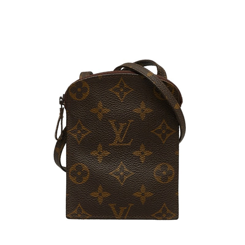 Louis Vuitton Monogram Secret Shoulder Bag Pocket M45484 Brown PVC Leather Louis Vuitton