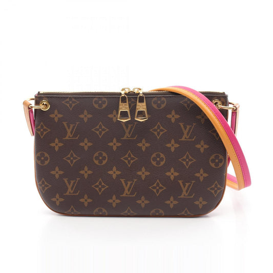 Louis Vuitton pink Pvc Coated Canvas Leather Shoulder Bag