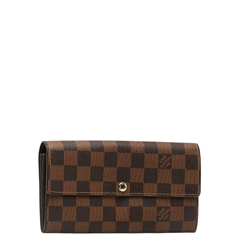 Louis vuitton Damière N61734 Long Wallet PVC/Leather Brown