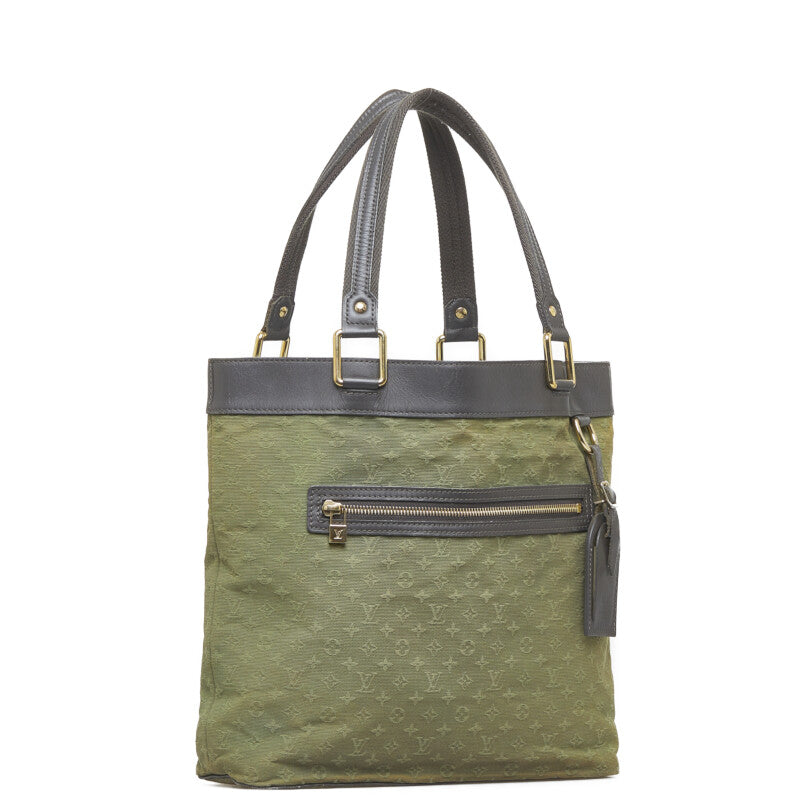 Louis Vuitton Monogram Mini Lucy GM Bag Shoulder Bag M92681 Green Dark Brown Canvas Leather Ladies Louis Vuitton