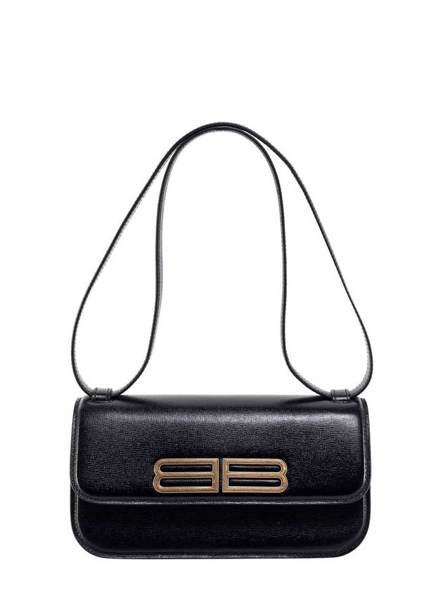 Luxury Balenciaga Trending 2026 BB Logo Gossip Small Shoulder Bag Black