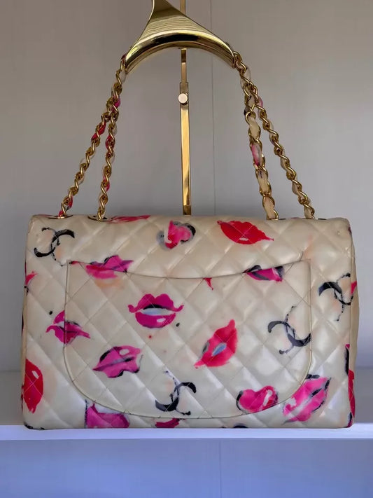 Chanel 1994 Jumbo Lips & Kisses Flap Bag