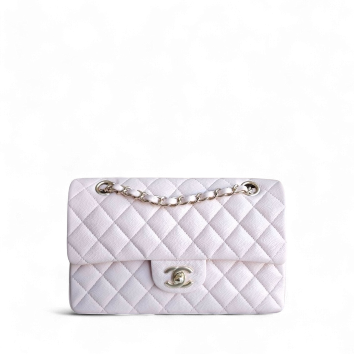 Chanel Classic Flap Small - Caviar 23CM Quilted Light Sakura Pink Gold Hardware 30