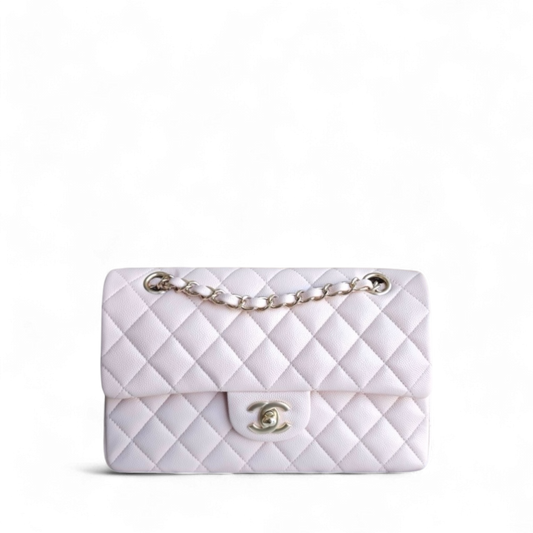 Chanel Classic Flap Small - Caviar 23CM Quilted Light Sakura Pink Gold Hardware 30