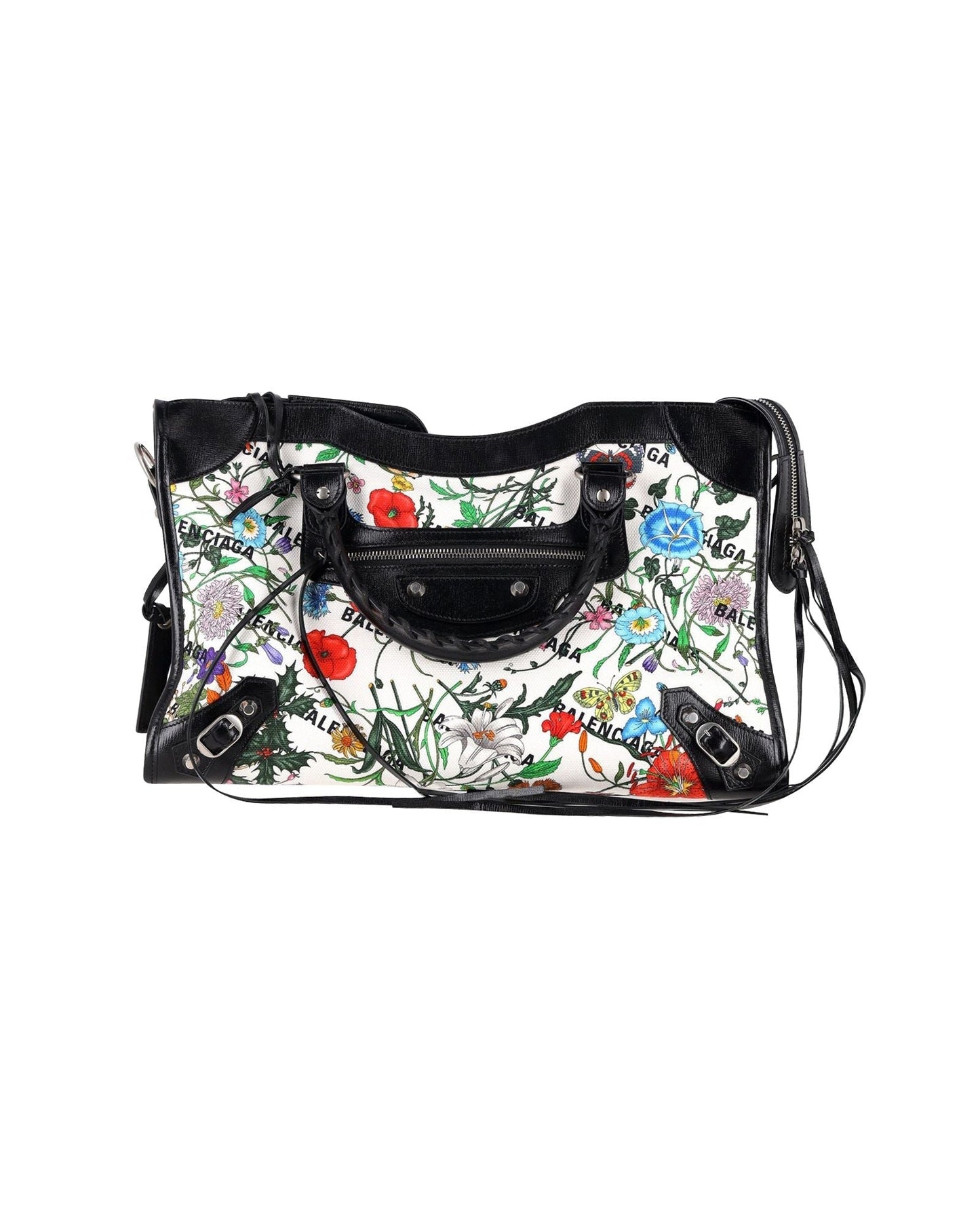 Gucci x Luxury Balenciaga Trending 2026 The Hacker Project Floral Neo Classic Bag Medium in White Floral Canvas