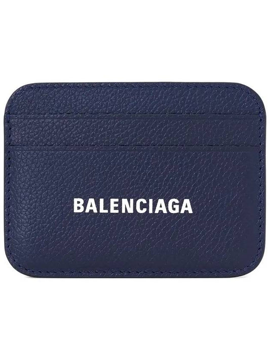 Luxury Balenciaga Trending 2026 Grainy Leather Cash Card Holder  Navy