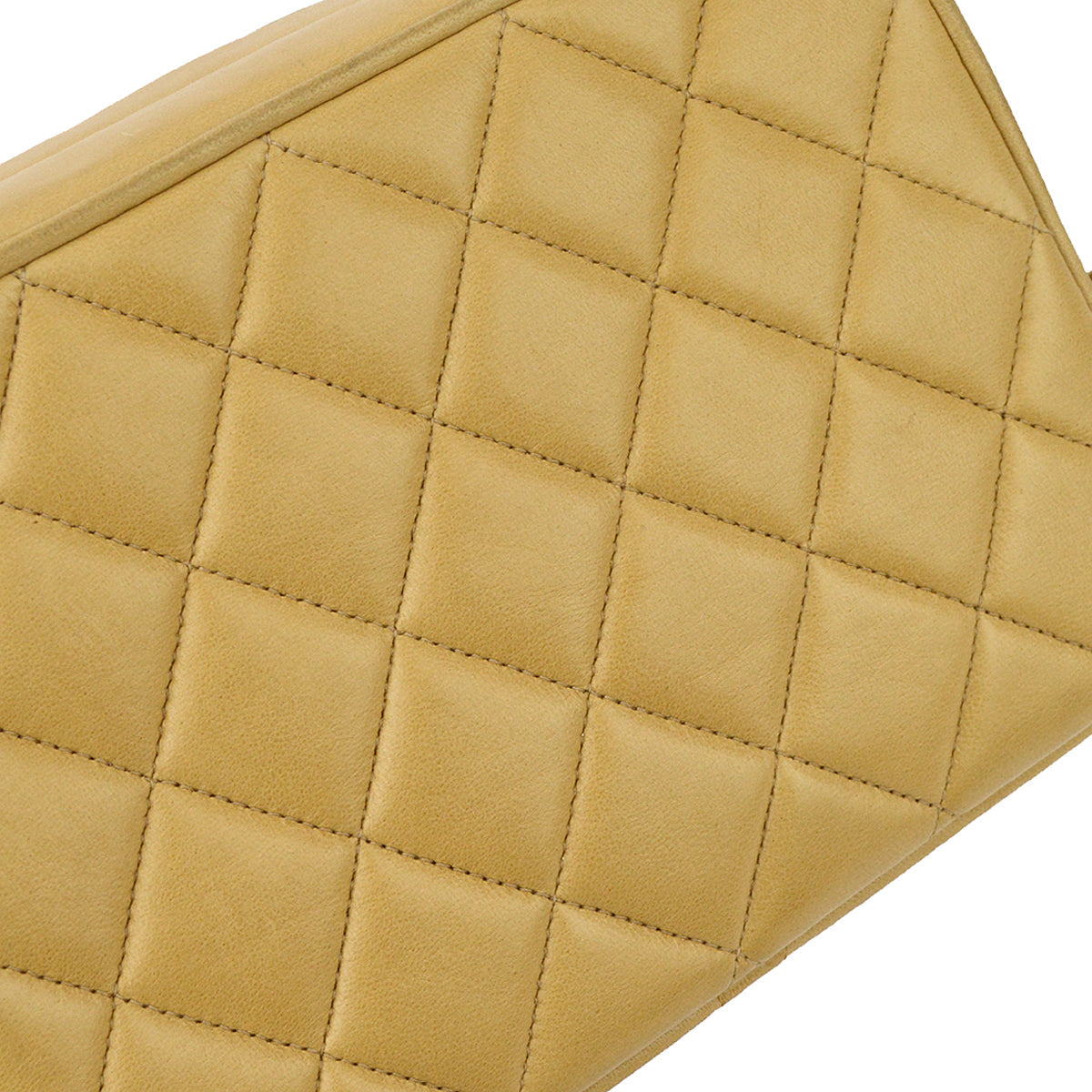 Chanel Beige Lambskin Fringe Camera Bag Mini