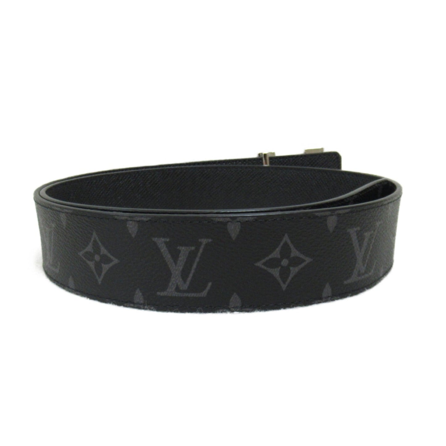 Louis vuitton Belt LV Belt PVC Canvas Leather Mens Black M0157