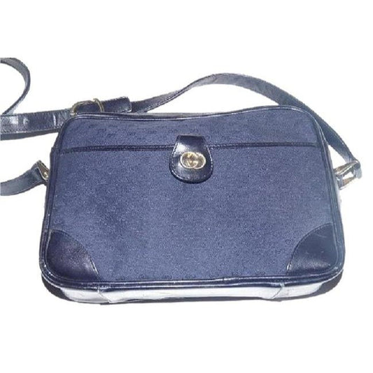 Gucci Lou Leather Canvas Crossbody