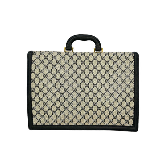 Gucci Leather Canvas Handbag