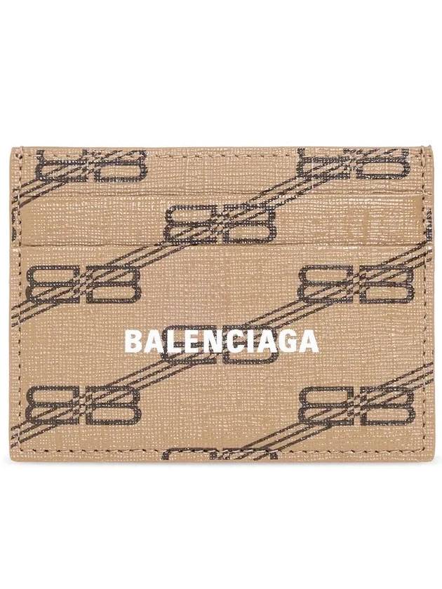 Luxury Balenciaga Trending 2026 BB Monogram Card Wallet Brown