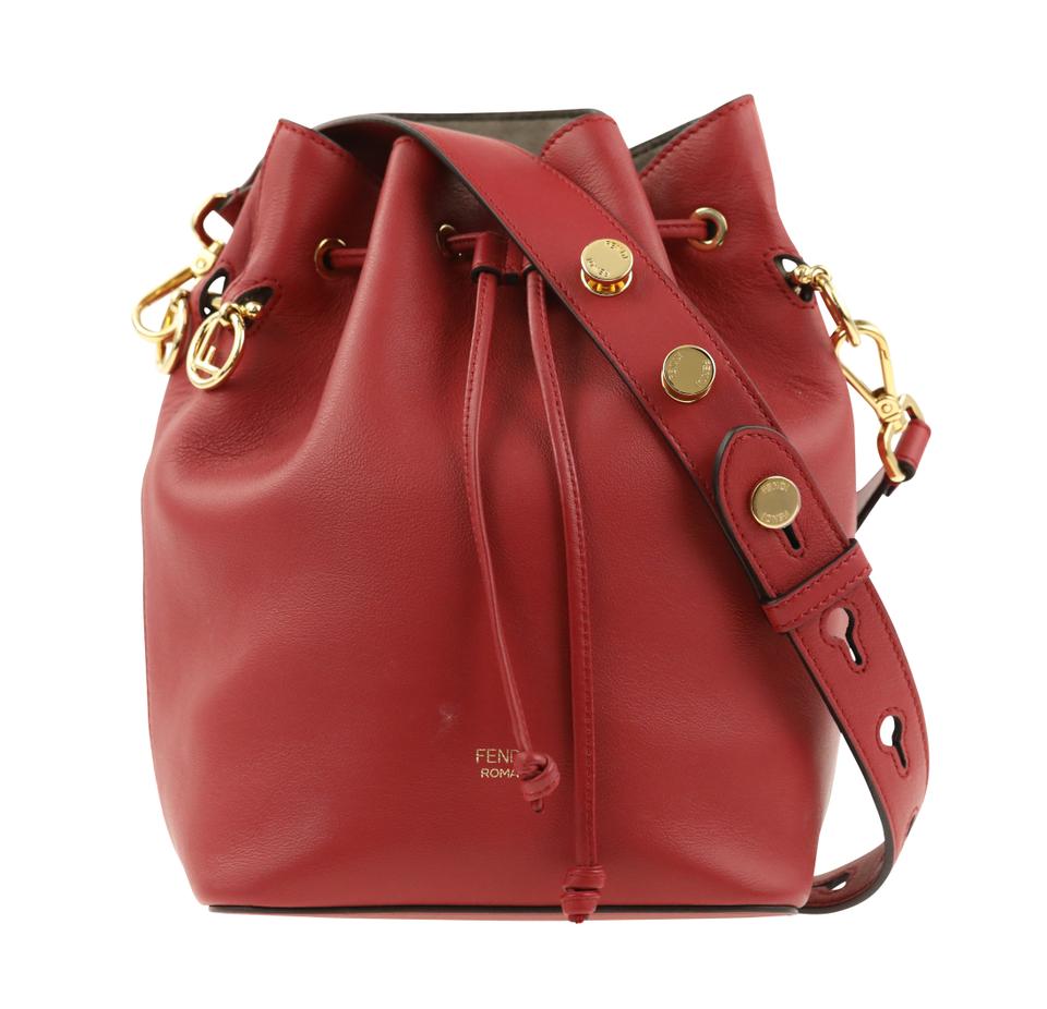 Fendi Grande Mon Tresor Red Leather Shoulder Bag