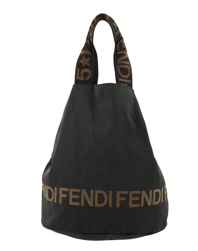 Fendi Roma Black Canvas Tote