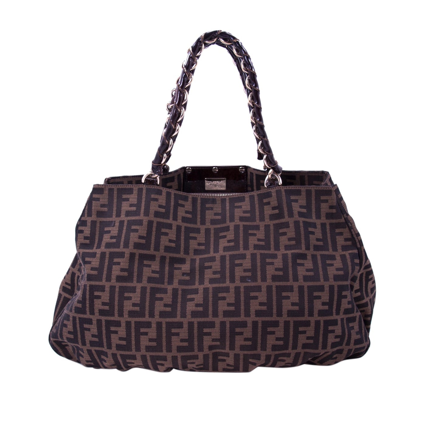 Fendi Mia Zucca Large Canvas Bag