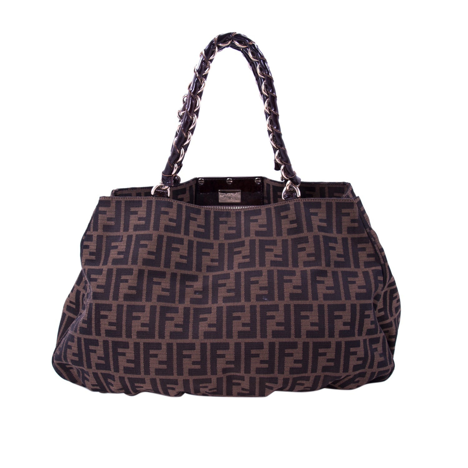 Fendi Mia Zucca Large Canvas Bag