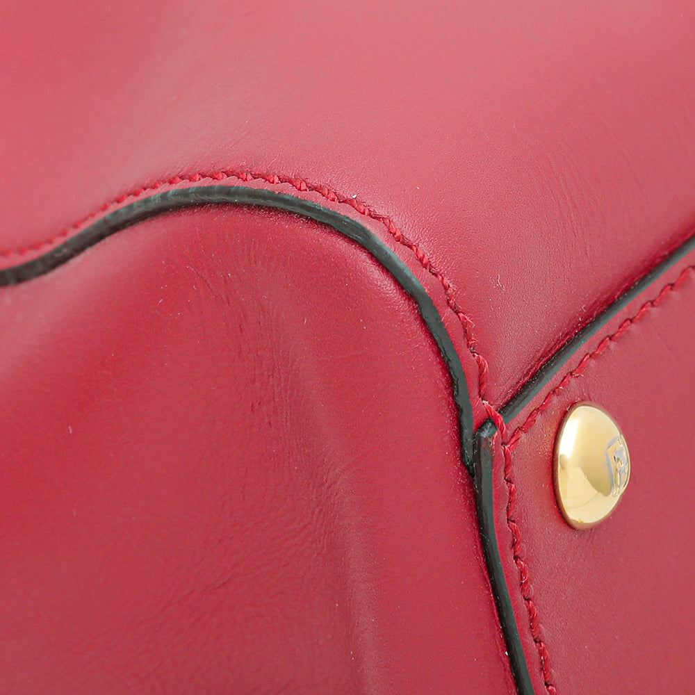 Fendi Red Iconic Peekaboo Regular Bag