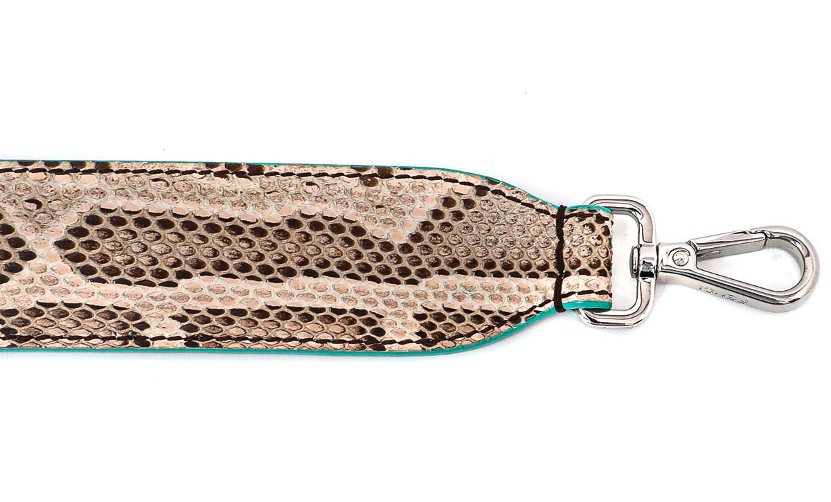 Fendi Maroon- Brown Python Strap You Bag Strap