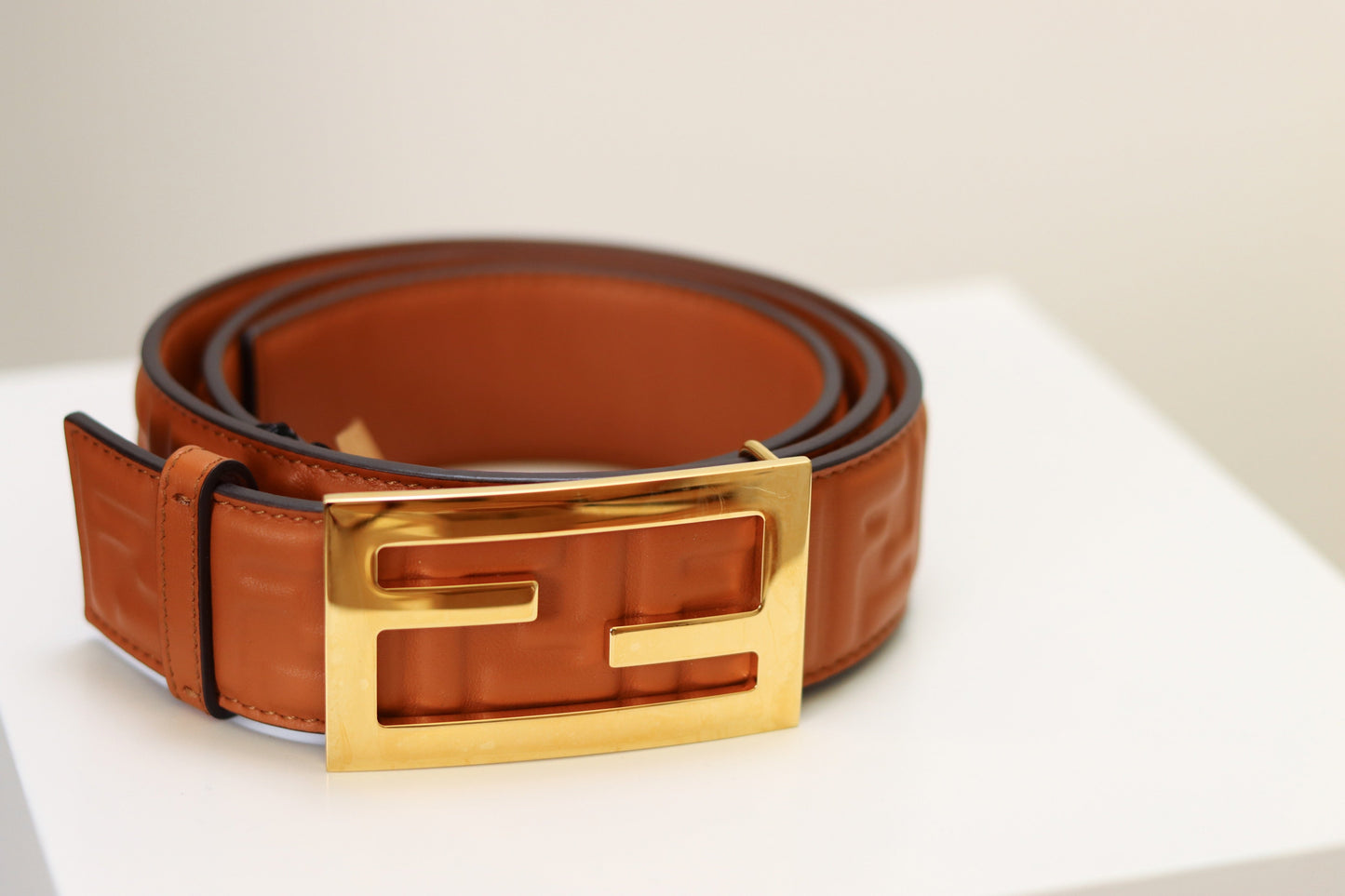 Fendi Leather Belt Brown
