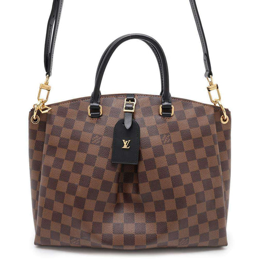 Louis Vuitton Damier Canvas Ebene Noir Damier Canvas Shoulder Bag Tote Bag