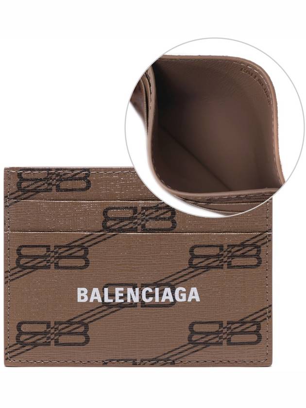 Luxury Balenciaga Trending 2026 BB Monogram Card Wallet Brown