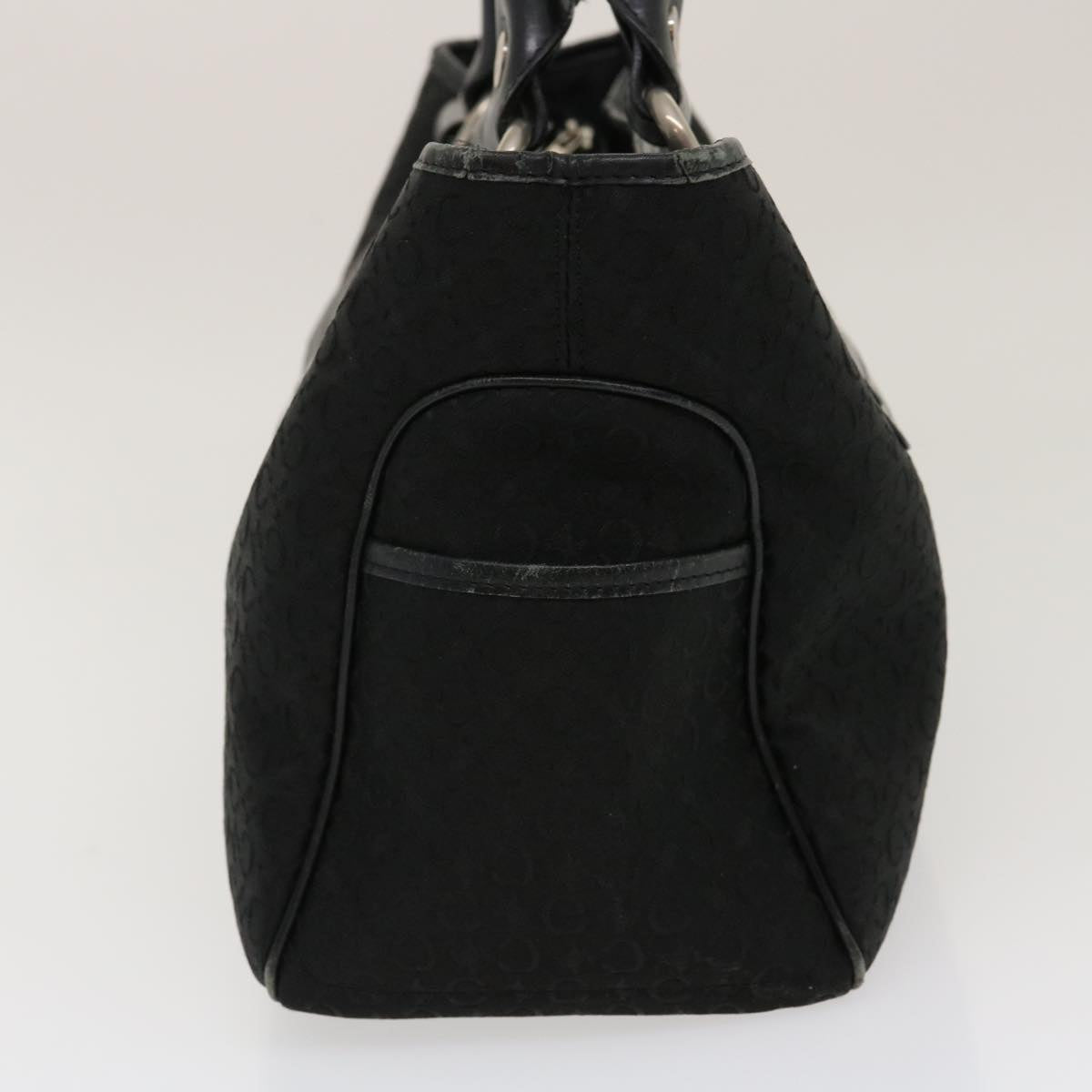 Luxury CELINE C Macadam Canvas Tote Bag Buggy Bag Black fm1376