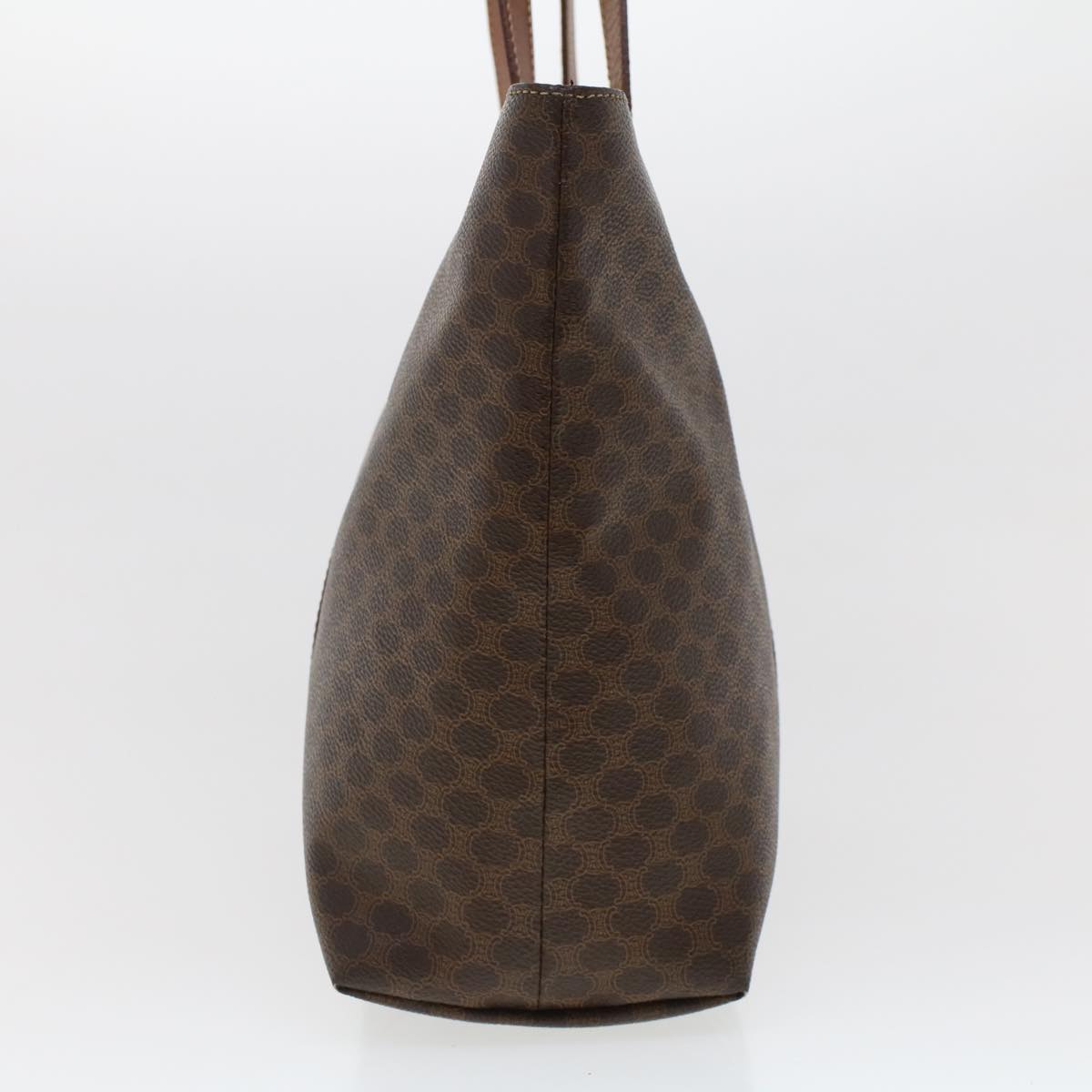 Luxury CELINE Macadam Canvas Tote Bag PVC Leather Brown fm2373