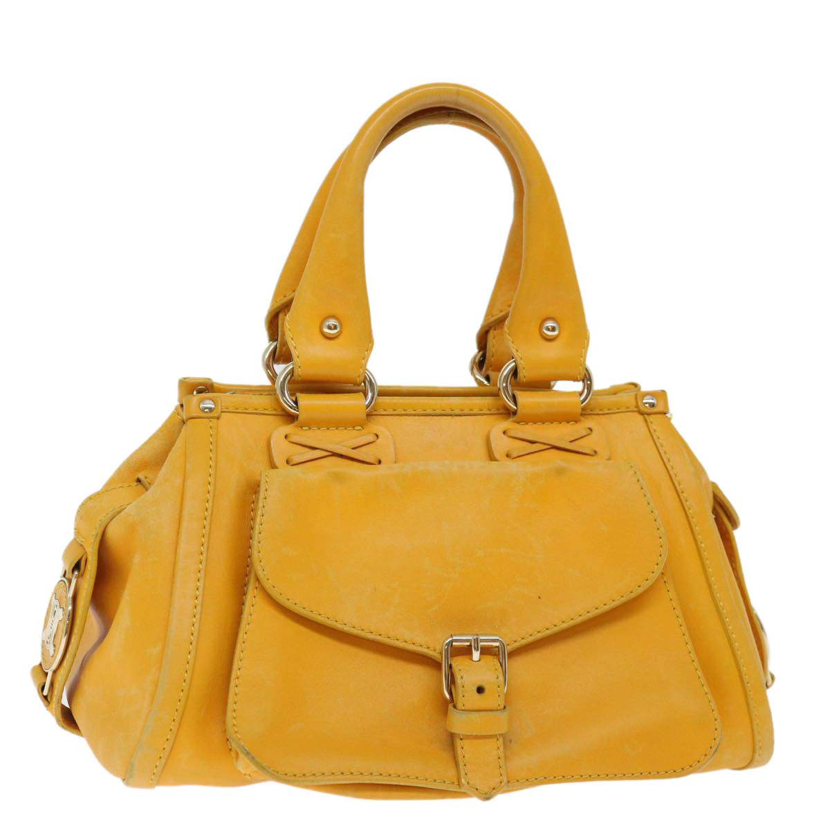 Luxury CELINE Hand Bag Leather Yellow fm3342