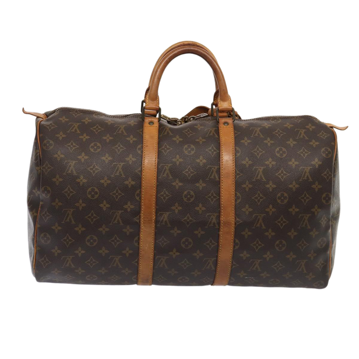 LOUIS VUITTON Monogram Keepall 50 Boston Bag LV Auth fm3687