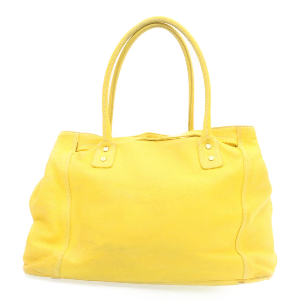 Luxury CELINE Shoulder Bag Leather Yellow fm965