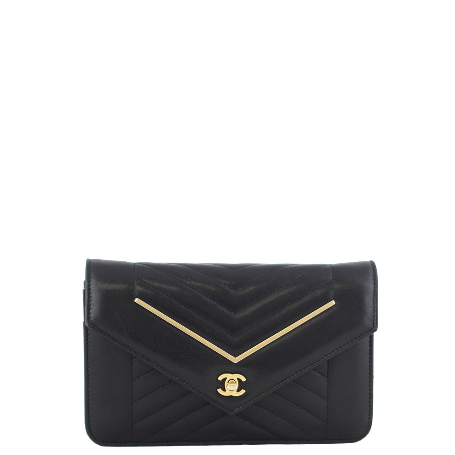 Chanel CC Envelope Wallet on Chain