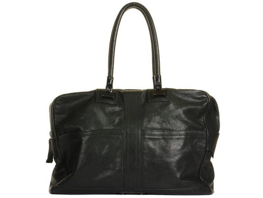 Burberry Prorsum Black Leather Weekender