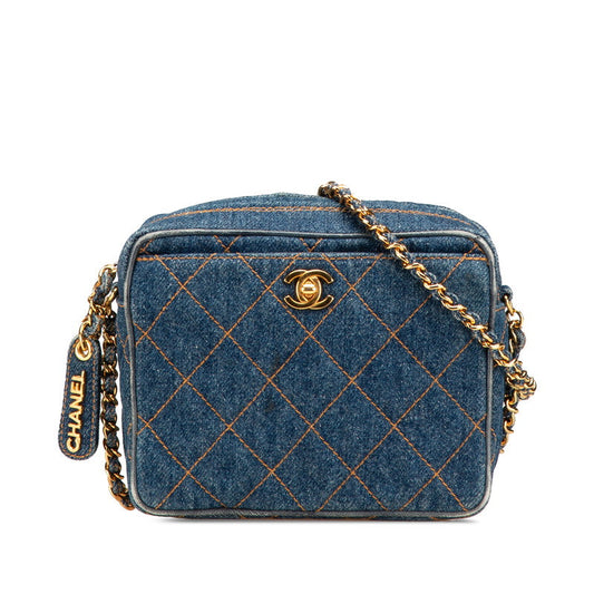 Chanel MatelassÃ© Denim Shoulder Bag