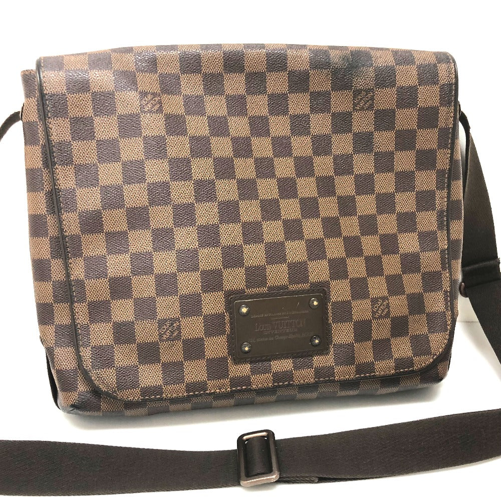 LOUIS VUITTON Shoulder Bag Damier canvas Ebene Damier Brooklyn MM Women