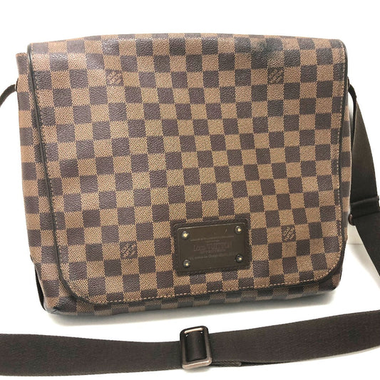 LOUIS VUITTON Shoulder Bag Damier canvas Ebene Damier Brooklyn MM Women