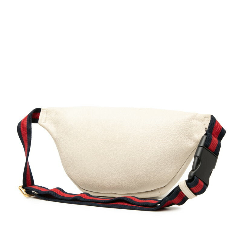 Gucci Logo Shearling Line Leather 2way Waist Bag