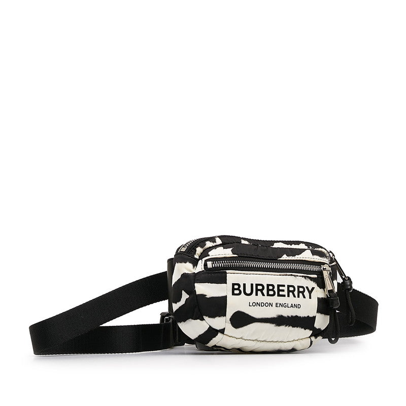 Burberry Logo Zebra Nylon Waist Bag