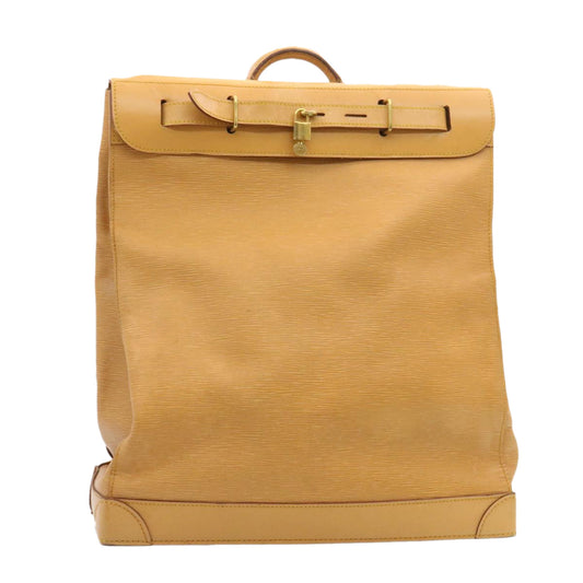 LOUIS VUITTON Epi Steamer Bag Boston Bag Beige LV am1805g